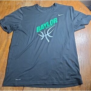 Nike Baylor University Bears Basketball T Shirt Dri-Fit‎ Mens XL Black